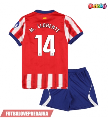 Lacne Dětský Futbalové dres Atletico Madrid Marcos Llorente #14 2026-27 Krátky Rukáv - Domáci (+ trenírky)